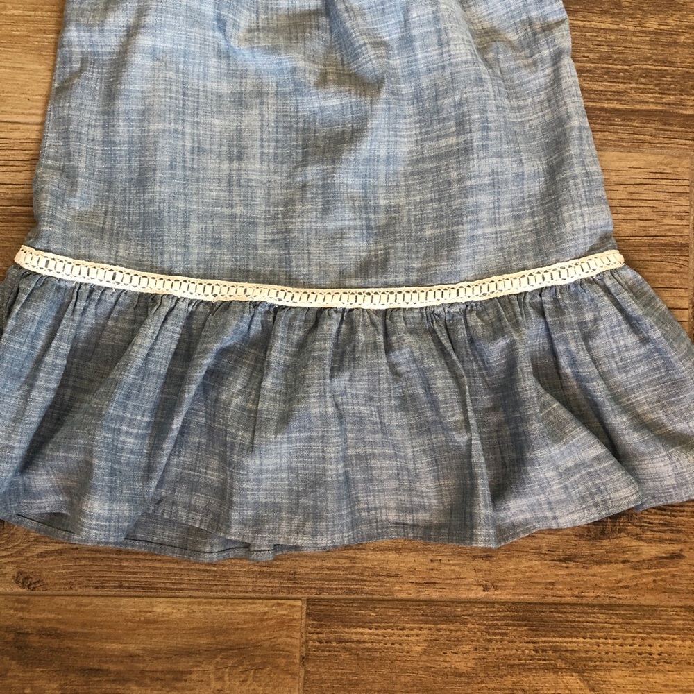 NWT Cat & Jack Denim Open Shoulder Dress - Picture 4 of 9